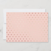 Faire-part Rose Hello Script Photo Rose Gold Polka Dot Girl (Dos)