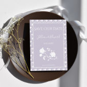 Faire-part Rose Lavender Enregistrer La Date Annonce