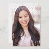 Faire-part Rose noir Gold Rose Parties scintillant de la fête (Dos)