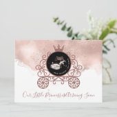 Faire-part Rose Notre Petite Princesse Arrive Bientôt Grosses (Debout devant)