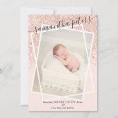 Faire-part Rose Parties scintillant rose vif moderne photo na (Devant)