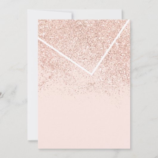 Faire-part Rose Parties scintillant rose vif moderne photo na (Dos)