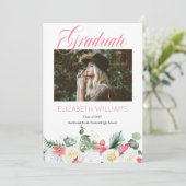 Faire-part Roses blanches | Orchidée rose 4 Collage photo Dip (Debout devant)