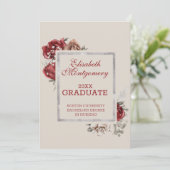 Faire-part Roses de Bourgogne et la fête de graduation de cad (Debout devant)