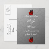 Faire-part Roses enchantés Enregistrer la carte postale Date (Devant / Derrière)