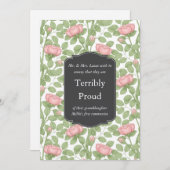 Faire-part Roses intemporels Creative Personnalisée Famille B (Devant / Derrière)