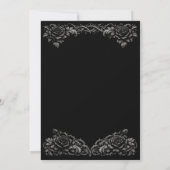 Faire-part Roses noires et blanches Gothiv Save the date (Dos)