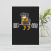 Faire-part Rottweiler Poids Bodybuilding Chien (Debout devant)