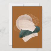 Faire-part Rouille abstraite moderne 1 photo Noël vacances (Dos)