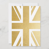 Faire-part Royaume-Uni Union Jack Mariage Royaume-Uni Gold Cr (Dos)