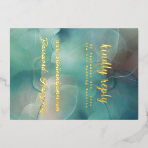 Faire-part RSVP Gold Foil