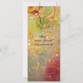 Faire-part RUE MÉDIÉVALE FLORENTINE DE NUIT,rouge jaune (Dos)