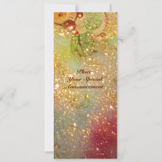 Faire-part RUELLE MÉDIÉVALE À FLORENCE LA NUIT,rouge jaune (Dos)