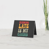 Faire-part Running Late est mon Cardio Funny Retro Fitness Ca (Devant)