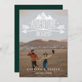 Faire-part Rustic Adventure Commence À Enregistrer La Date Ph (Devant / Derrière)