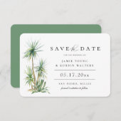 Faire-part Rustic Beach Island Palm Enregistrer La Date (Devant / Derrière)