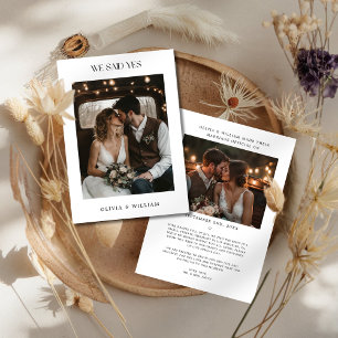 Faire-part Rustic Boho Nous Avons Dit Oui Budget Mariage Phot