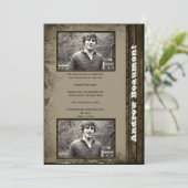 Faire-part Rustic Country Photo Graduation (Debout devant)