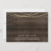 Faire-part Rustic Enregistrer l'annonce de la date (Dos)