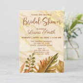Faire-part Rustic Fall laisse Marble Bridal Showeuse Invitati (Debout devant)