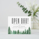 Faire-part Rustic Forest OPEN BAR Enregistrer l'Humour de dat (Debout devant)