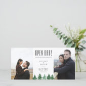 Faire-part Rustic Forest OPEN BAR Enregistrer l'Humour de dat (Debout devant)