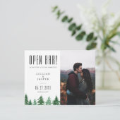 Faire-part Rustic Forest OPEN BAR Enregistrer l'Humour de dat (Debout devant)