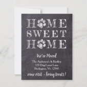 Faire-part Rustic Home Sweet Home Nous avons déplacé chien an (Devant)