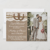 Faire-part Rustic Horseshoe Mariage Photo Mariage (Devant)