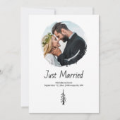 Faire-part Rustic Pine Tree Boho Casual Photo Wedding (Devant)