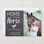 Faire-part Rustic Weve Déplacé Nouvelle Adresse Cheval Photo (Devant)