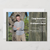 Faire-part Rustic Wood Four Photo Scripture Graduation (Devant)
