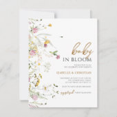 Faire-part Rustique Budget Baby Bloom Fleurs Sauva (Devant)