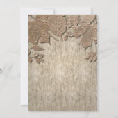 Faire-part rustique d'automne en bois blanc et or (Dos)