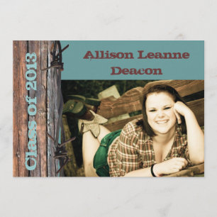 Faire-part rustique d'obtention du diplôme de