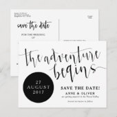 Faire-part Rustique Enregistrer la date Carte Postale Aventur (Devant / Derrière)