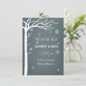 Faire-part Rustique Mariage de Birch Winter Birch (Debout devant)