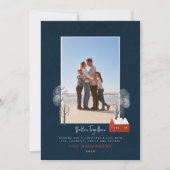 Faire-part Rustique marine rouge scandi traditionnel photo No (Devant)