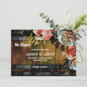 Faire-part Rustique Pays Bois Floral Mariage Elopement (Debout devant)