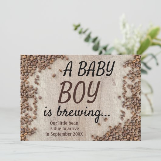 Faire-part Rustique Un Petit Garçon Est En Train De Brûler La (Debout devant)