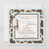 Faire-part Safari Boy (Dos)