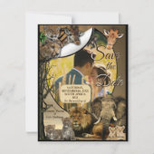 Faire-part Safari Outdoor Enregistrer la date (Devant)