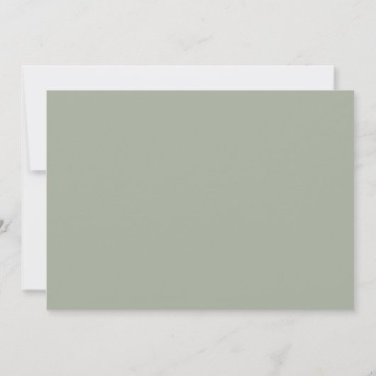 Faire-part Sage Green - Mise à jour du Mariage (Dos)