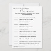 Faire-part Sage green Over ou under nuptiale jeu de douche (Devant)