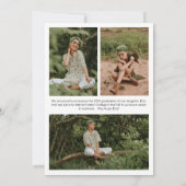 Faire-part Sage White 2024 Moderne Arch Photo Graduation (Dos)