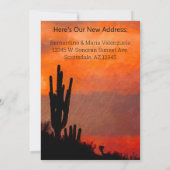 Faire-part Saguaro Cactus Silhouette Arizona Coucher de solei (Dos)