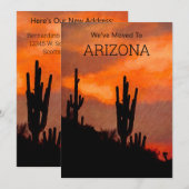 Faire-part Saguaro Cactus Silhouette Arizona Coucher de solei (Devant / Derrière)