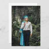 Faire-part saignement complet moderne simple photo année auda (Devant / Derrière)