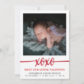 Faire-part Saint Valentin Photo Naissance (Devant)