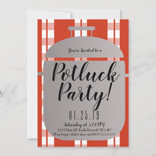 Faire-part Salade Pot Luck Avocado Dîner Diner Italien (Devant)